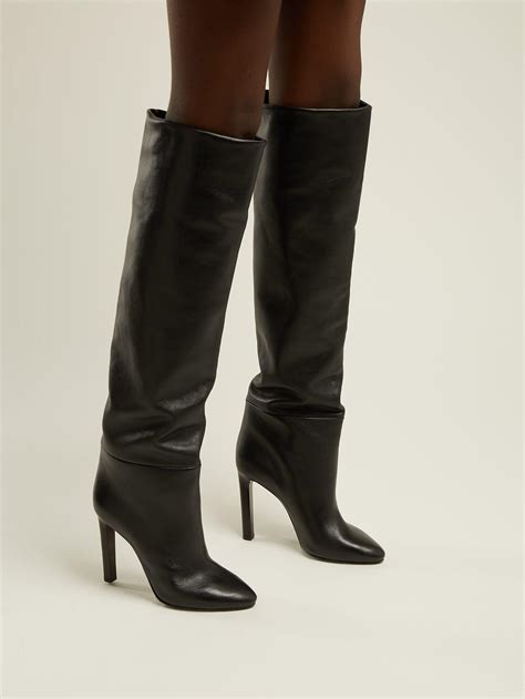 ysl kate booties|SAINT LAURENT Kate leather knee boots .